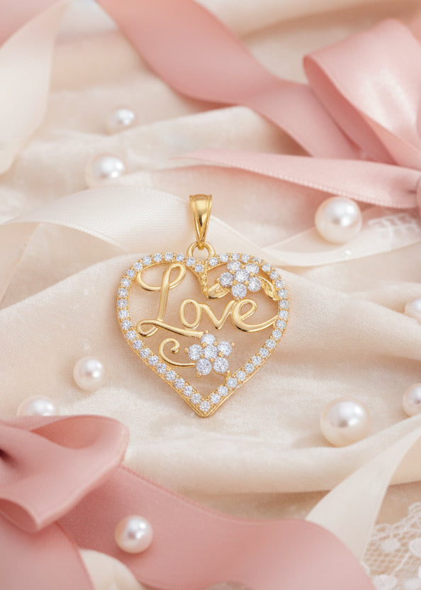 Dije Love / Oro laminado 18K