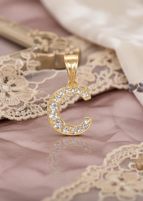 Dije Inicial C / Oro Laminado 18K
