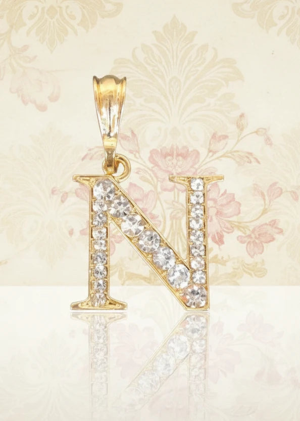 Dije de Inicial N / Oro Laminado 18K