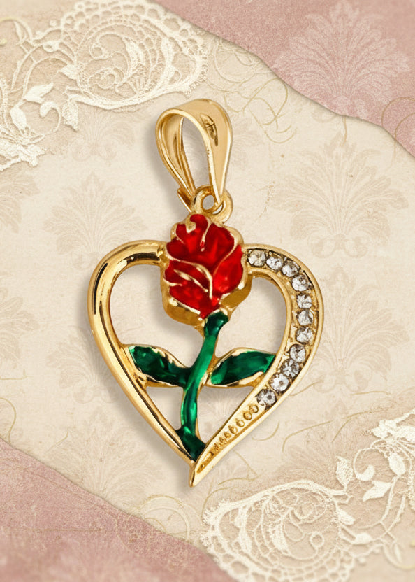 Dije de Rosa 🌹 / Oro Laminado 18K