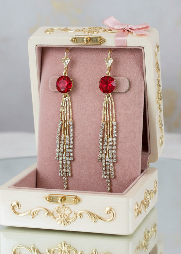 Aretes Colgantes / Oro Laminado 18K