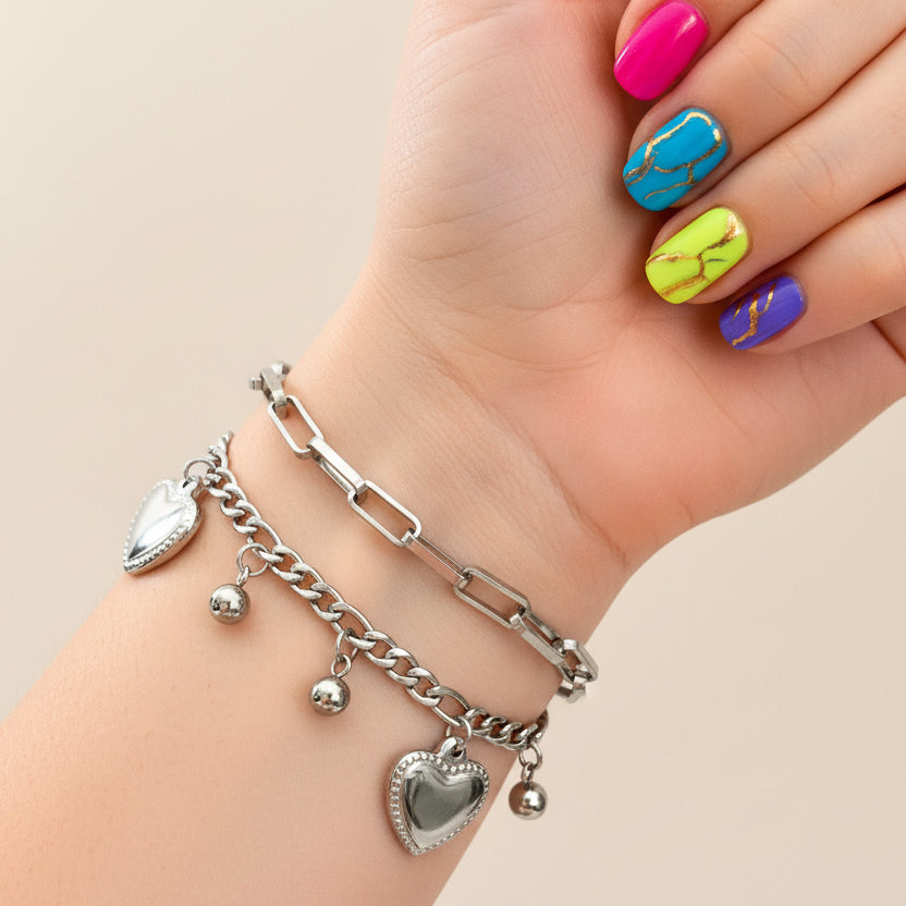 Pulsera doble / Acero inoxidable