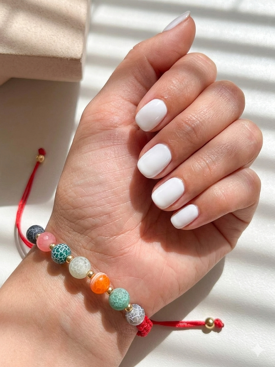 Pulsera de hilo 7 Chakras / Chapa de Oro 14K