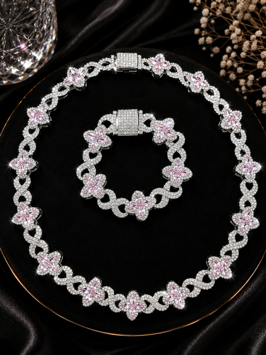 Set Petite Collar 18 inch y Pulsera 7.25 inch / Oro Laminado 18K