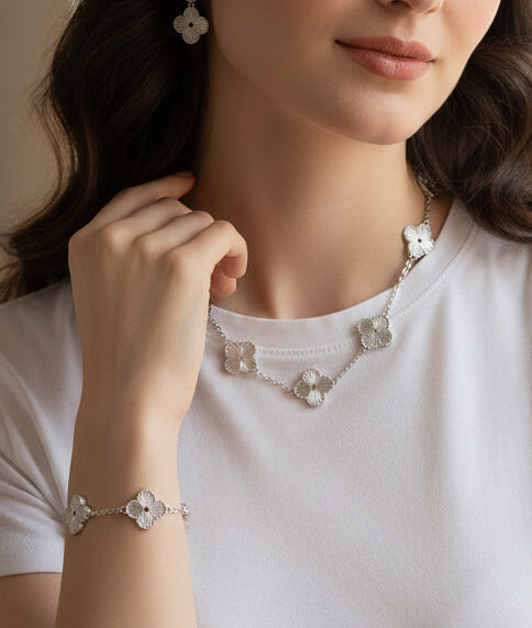 Set Collar pulsera y aretes / Acero Inoxidable
