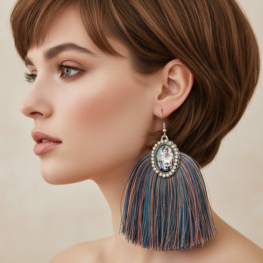 Aretes Frida Kahlo / Chapa de Oro 14K