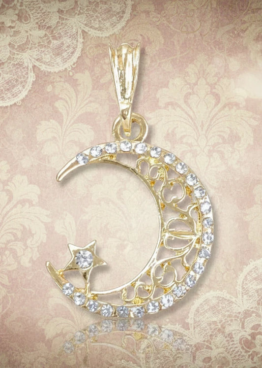 Dije Luna / Oro Laminado 18K