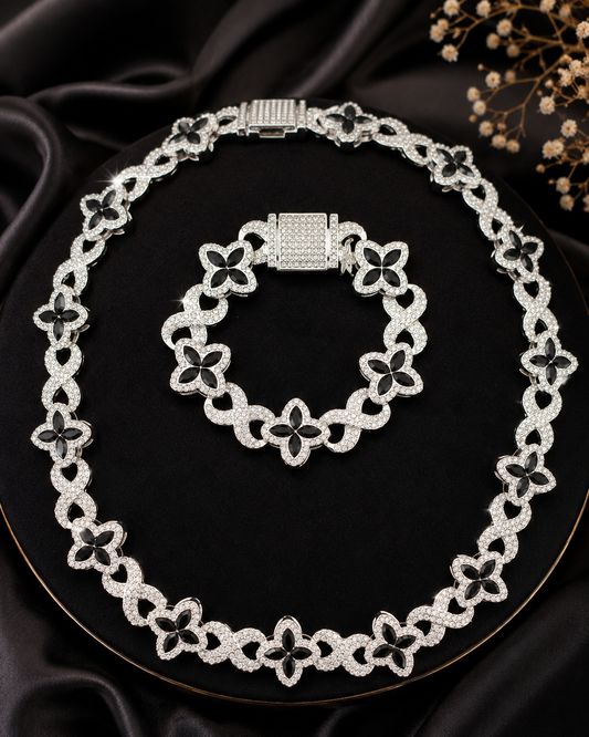 Set Petite Collar 18 inch y Pulsera 7.25 inch / Oro Laminado 18K