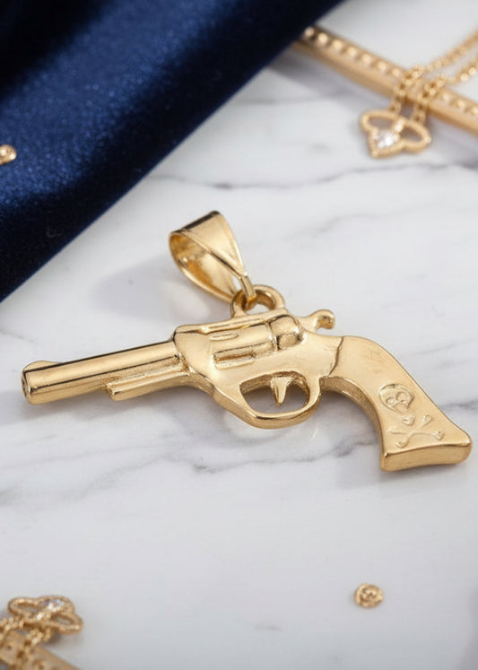 Dije Pistola /  Oro laminado 18K