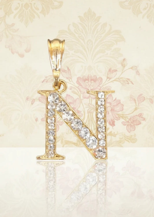 Dije de Inicial N / Oro Laminado 18K