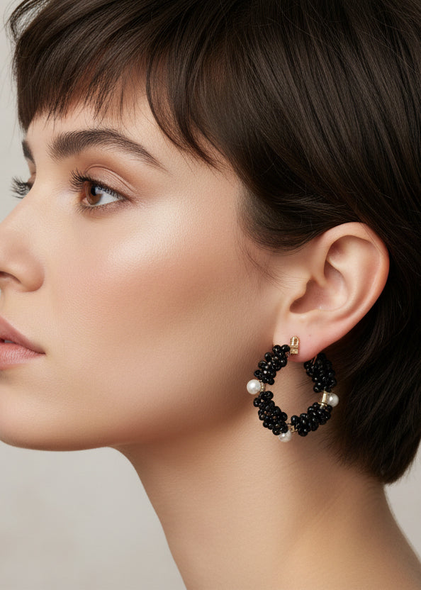 Arracadas Cristal  / Chapa de Oro 14K