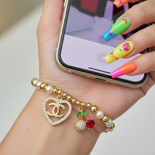 Pulsera Cereza 🍒 / Oro Laminado 18K