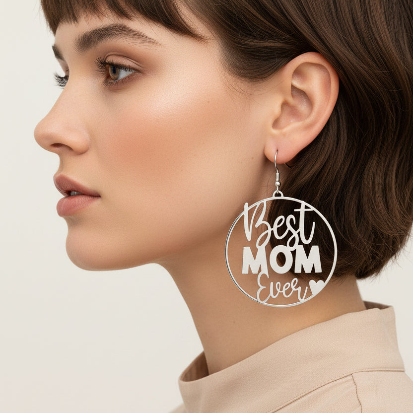 Aretes Mom / Acero Inoxidable