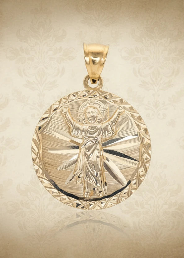 Medalla de bautizo Arcángel / Oro Laminado 18K