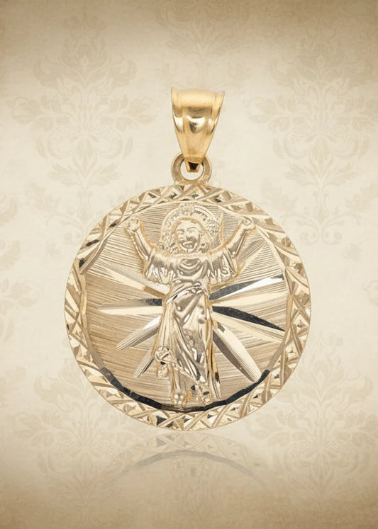 Medalla de bautizo Arcángel / Oro Laminado 18K