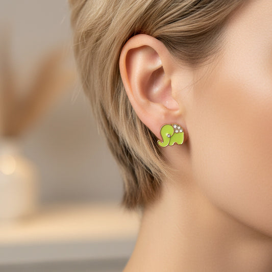 Aretes Elefante / Oro Laminado 18K