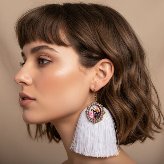 Aretes Catrina / Chapa de Oro 14K