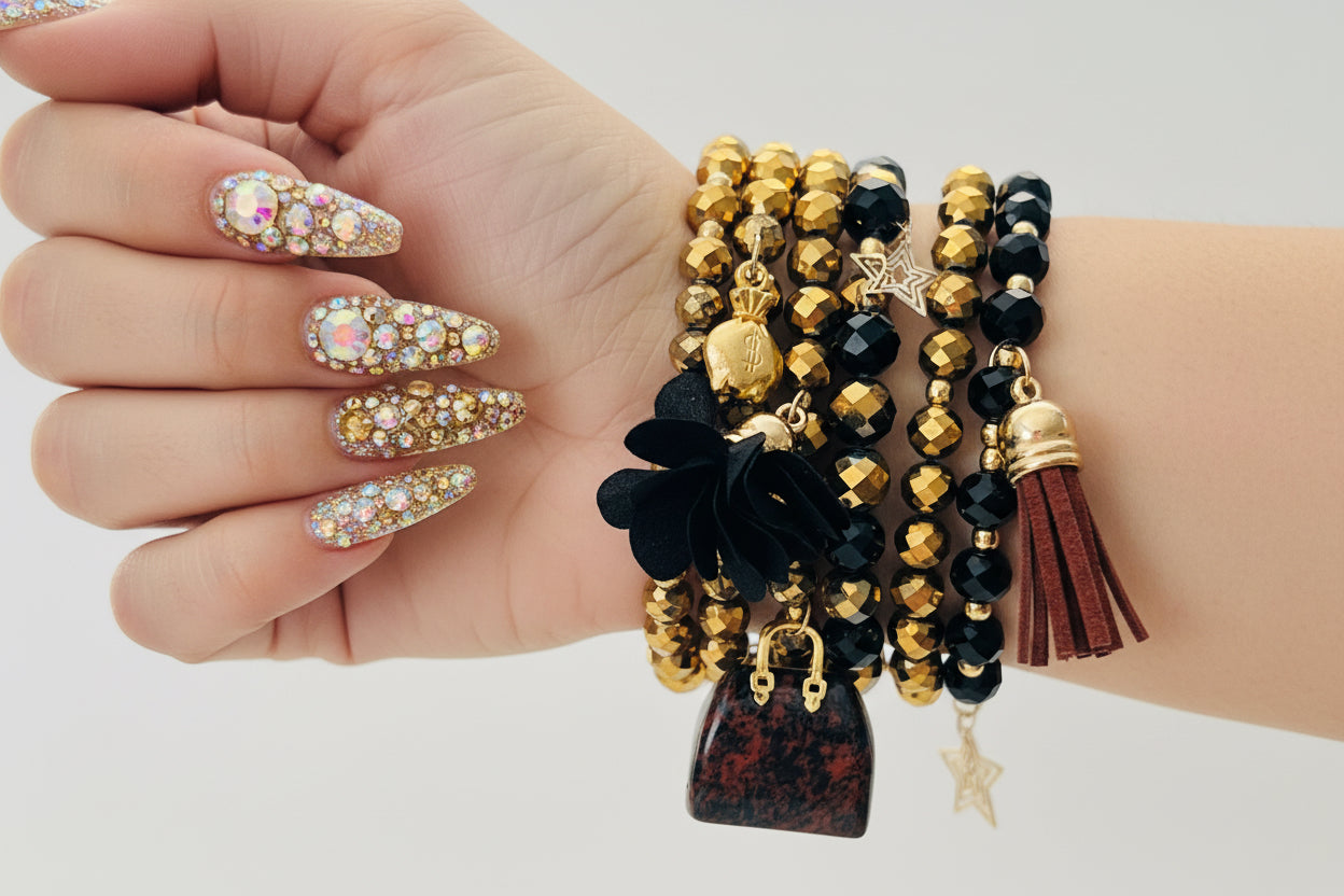 Semanario bolsa 👜 de Cuarzo / Chapa de Oro 14K