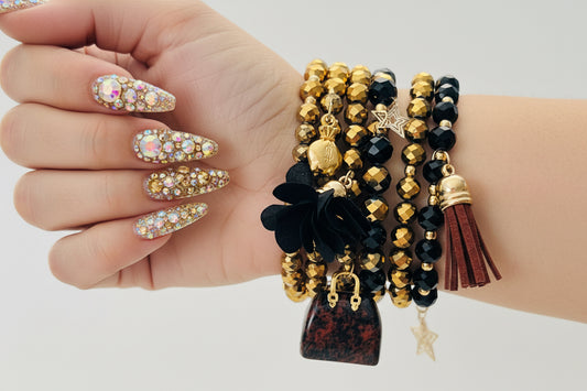 Semanario bolsa 👜 de Cuarzo / Chapa de Oro 14K