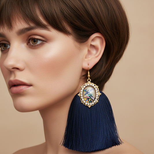 Aretes Catrina / Chapa de Oro 14K