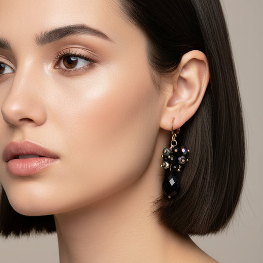Aretes Huggies Uva 🍇 / Chapa de Oro 14K