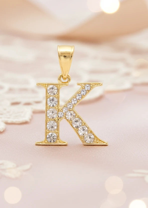 Dije de Inicial K / Oro Laminado 18K