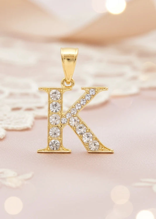 Dije de Inicial K / Oro Laminado 18K