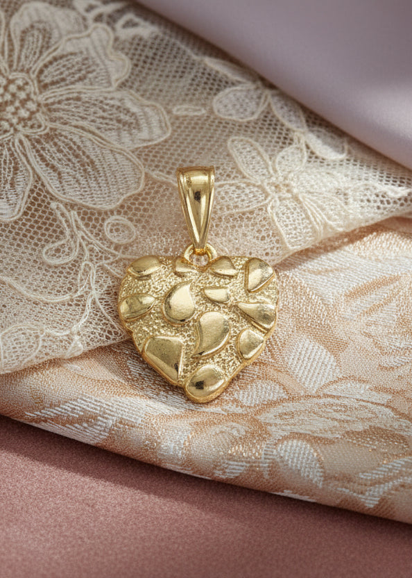 Dije corazón barroco / Oro Laminado 18K