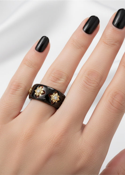 Anillo gótico clásico /Oro Laminado 18K