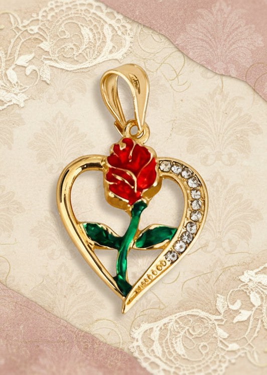 Dije de Rosa 🌹 / Oro Laminado 18K