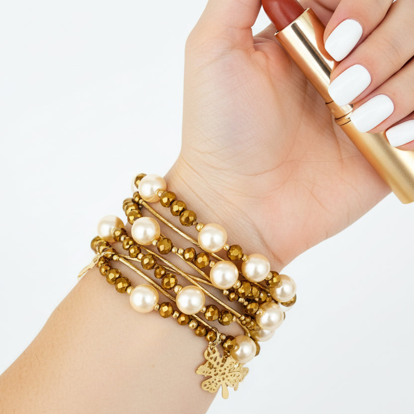 Semanario Perla Cristal / Chapa de Oro 14K