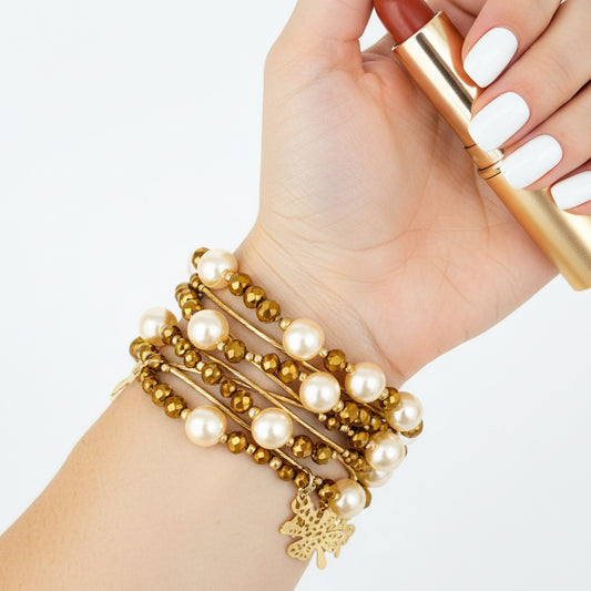 Semanario Perla Cristal / Chapa de Oro 14K