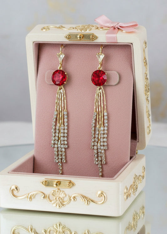 Aretes Colgantes / Oro Laminado 18K