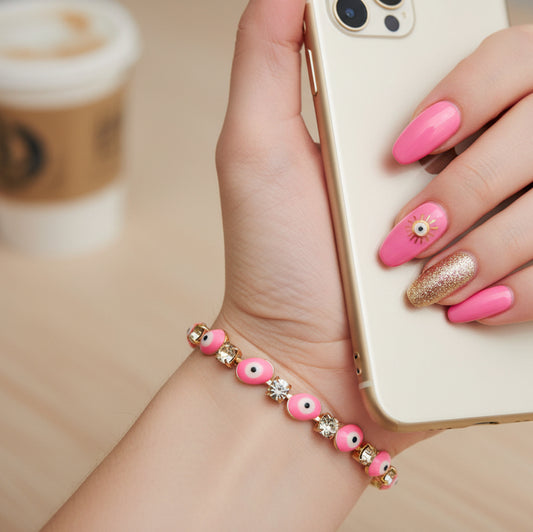 Pulsera Ojitos / Oro laminado 18K