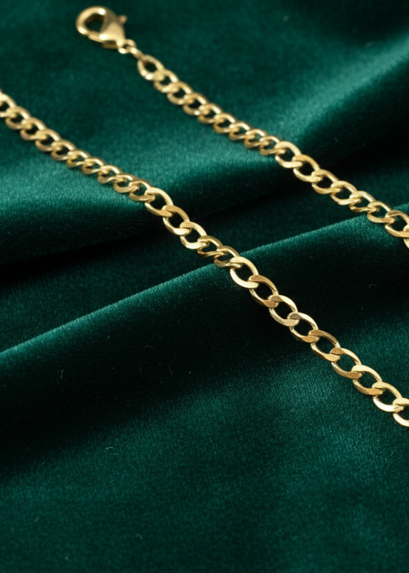 Cadena Cubana 3mm 20” / Oro Laminado 18K