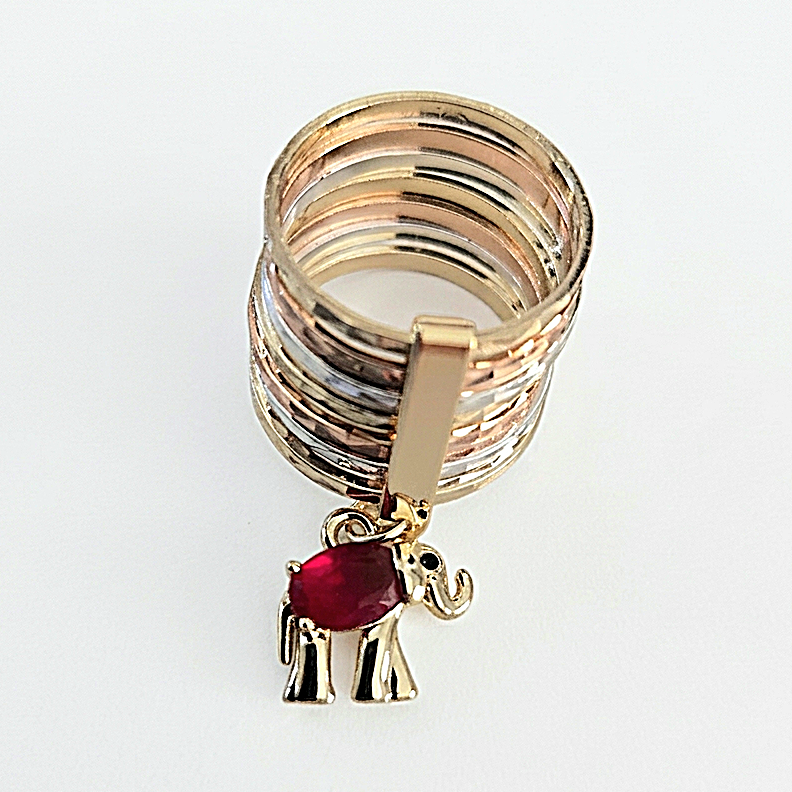 Anillo Elefante  / Oro Lminado 18K